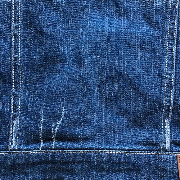 Justice Distressed Studded Cotton Denim Vest - Picture 6 of 10